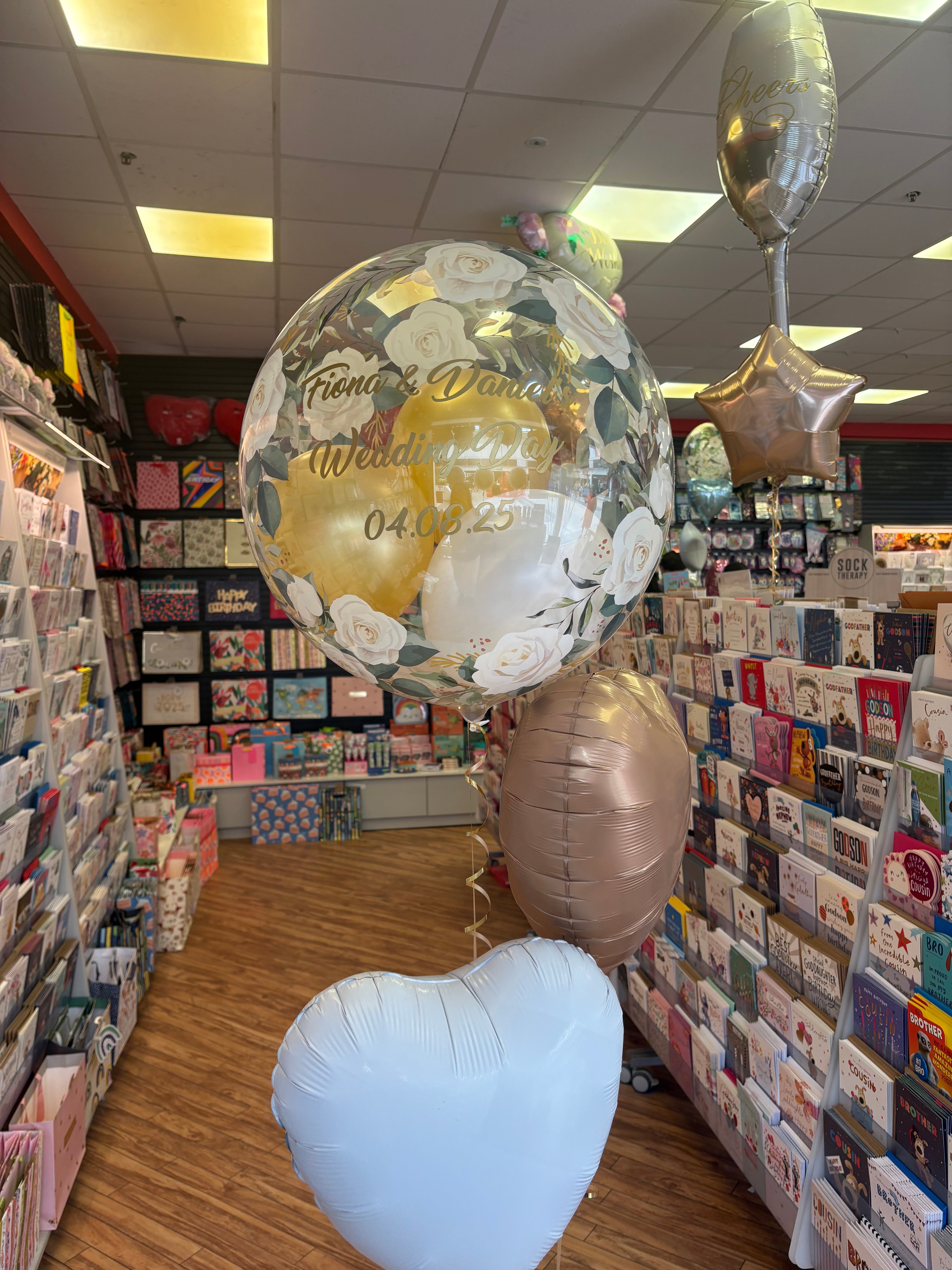 Personalised Balloon In Balloon With Text