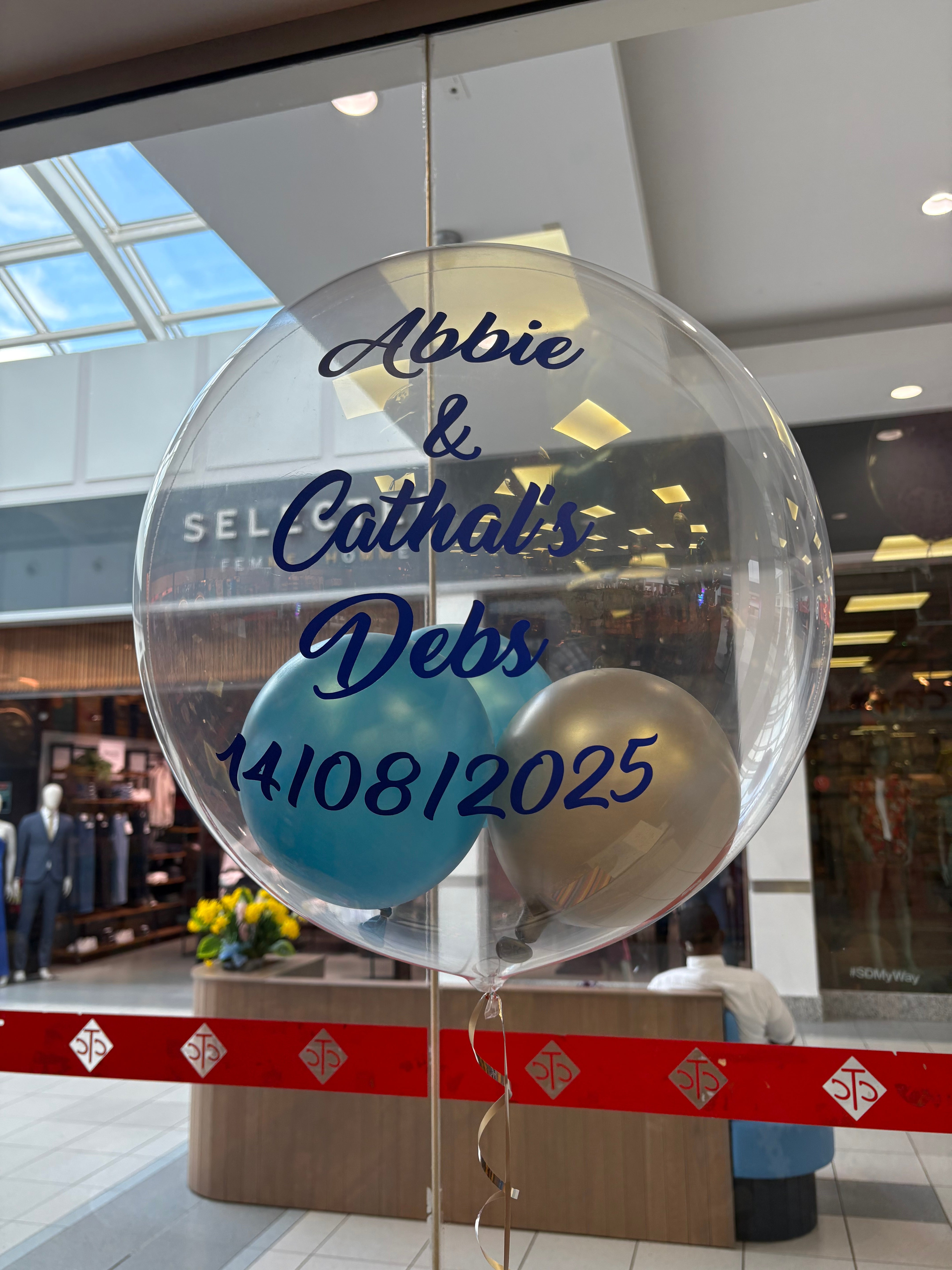 Personalised Balloon In Balloon With Text