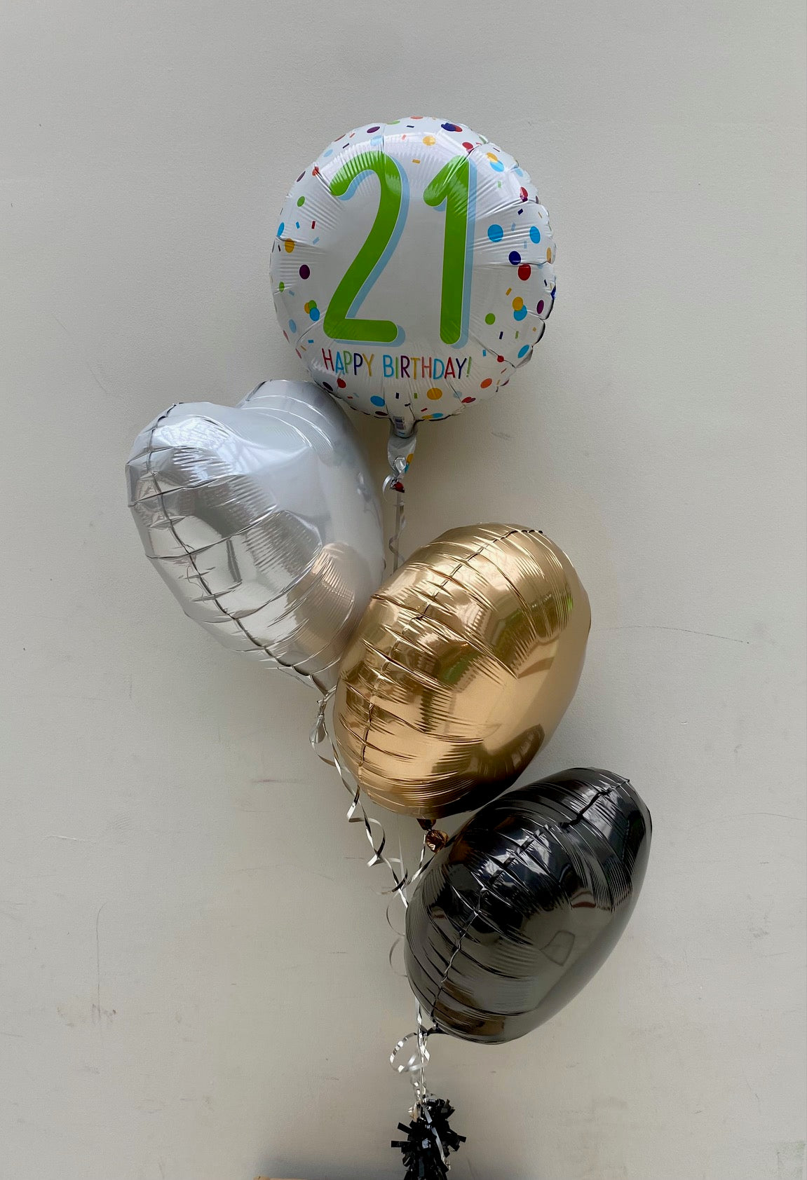 21st Birthday Foil Balloon Bouquet