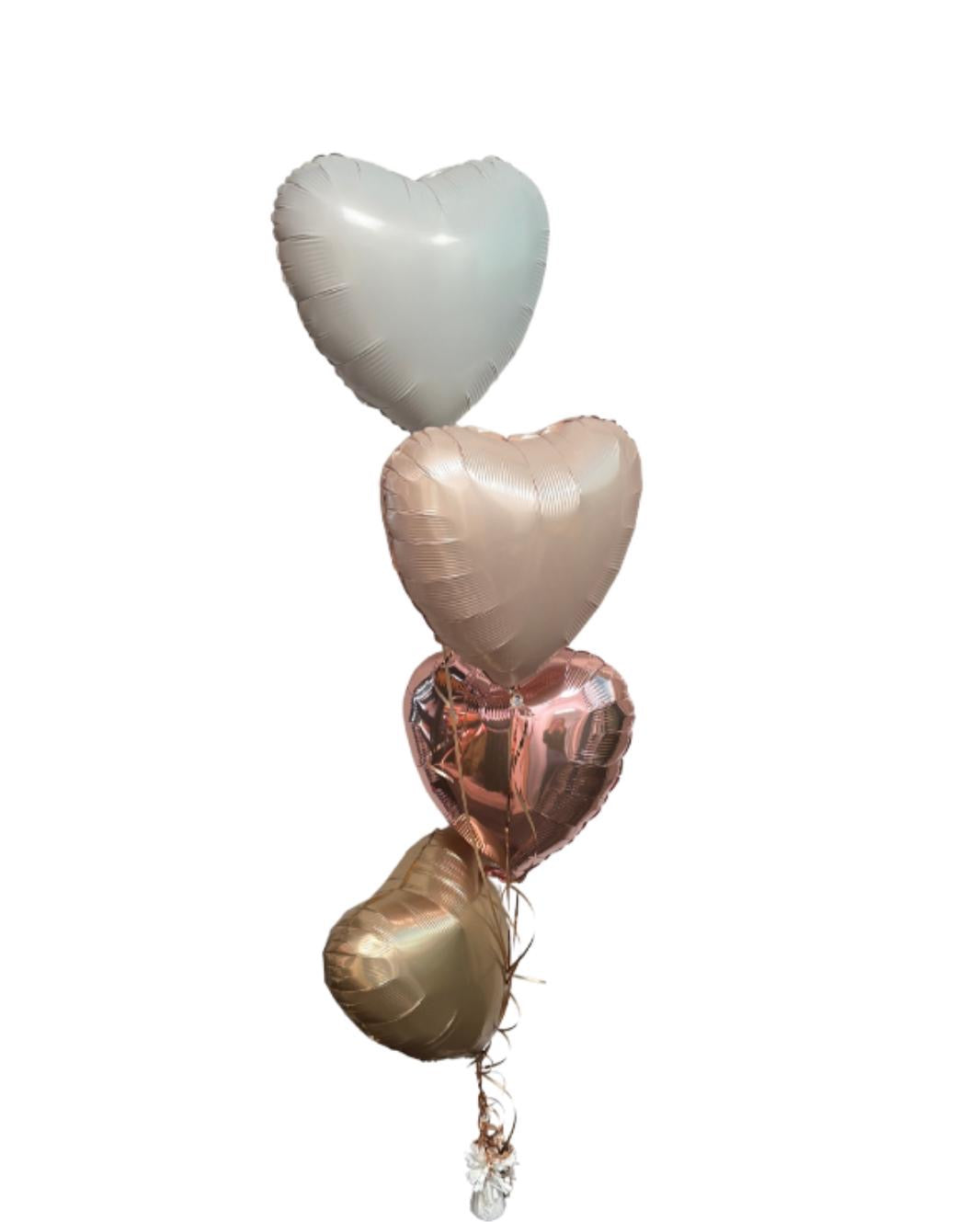 4 Coloured Foil Balloon Bouquet